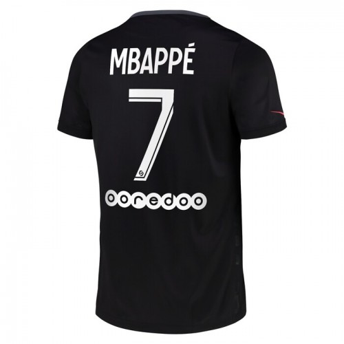 Paris Saint-Germain PSG Fodboldtrøjer Kylian Mbappé 7 3. sæt 2021/22 Kort ærmer Paris Saint-Germain PSG Fodboldtrøjer Kylian Mbappé 7 3. sæt 2021/22 Kort ærmer